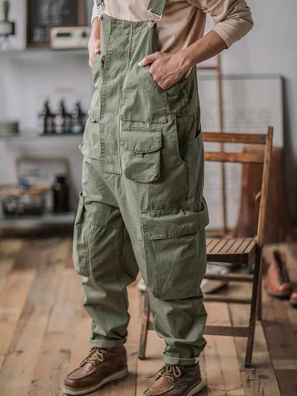 Straight Multi-Pocket Cargo Jumpsuit