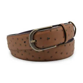 Tan Mock Ostrich Antique Belt