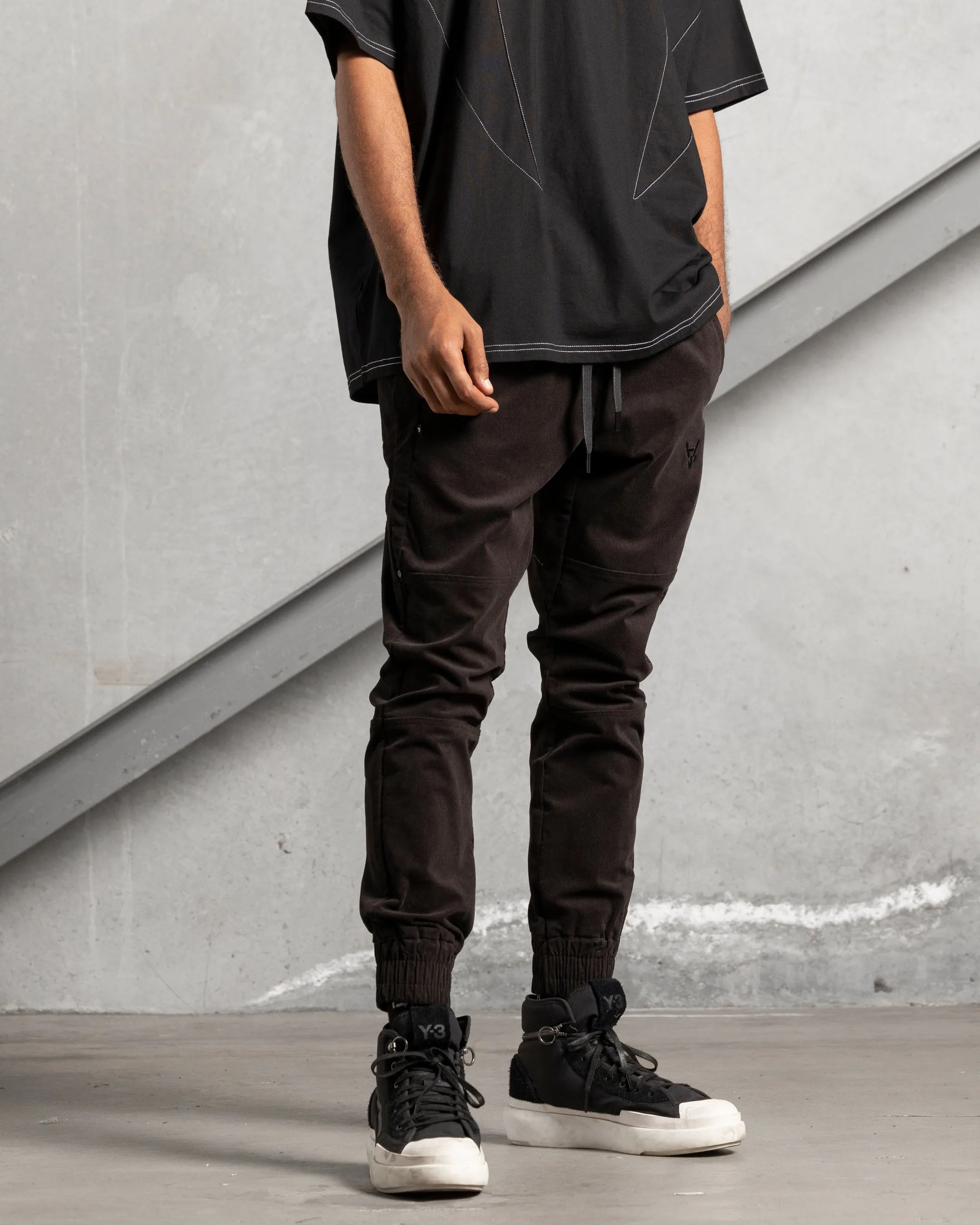 The Anti Order Suburbian Corduroy Jogger Black