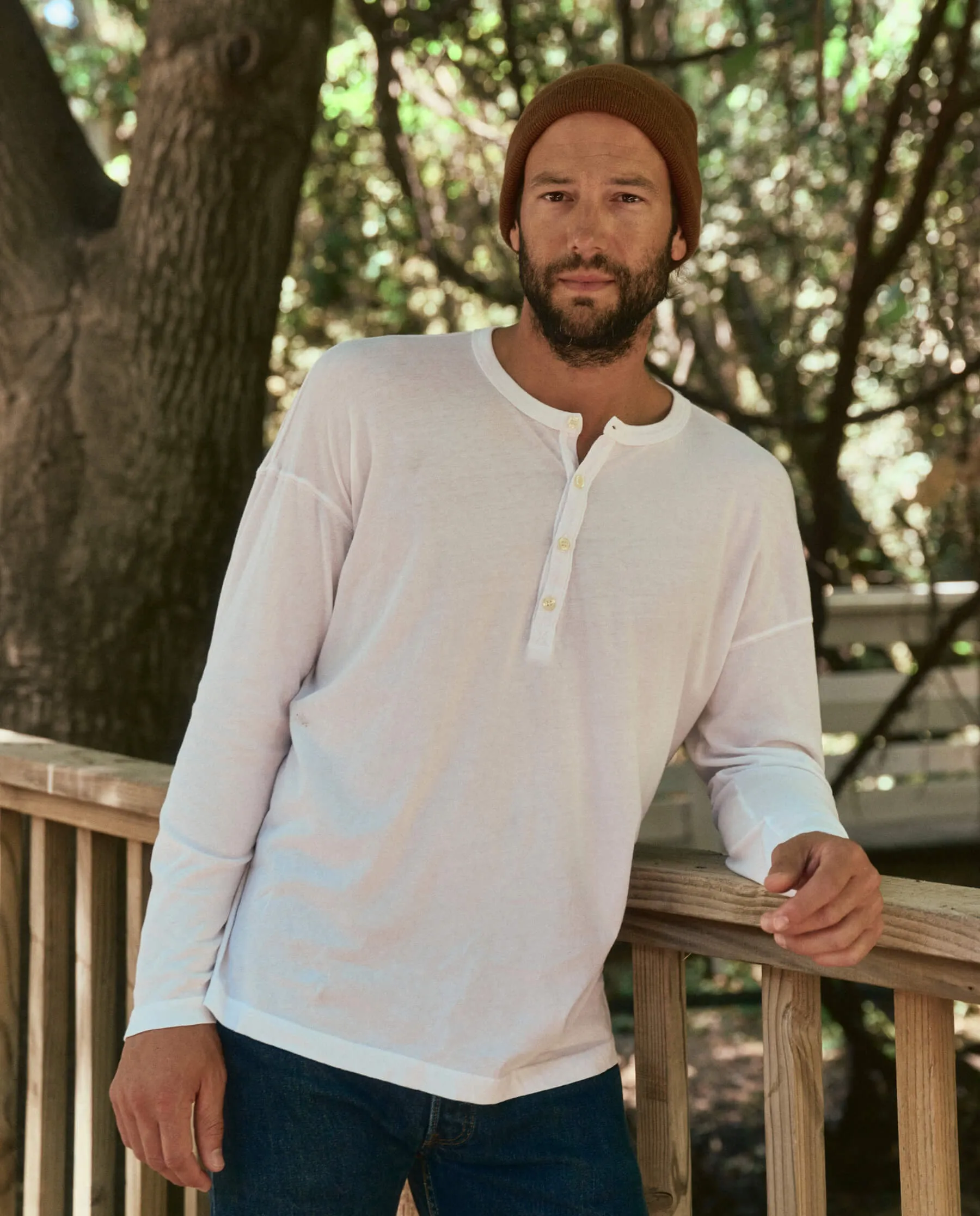 The Men's Boxy Henley. -- True White