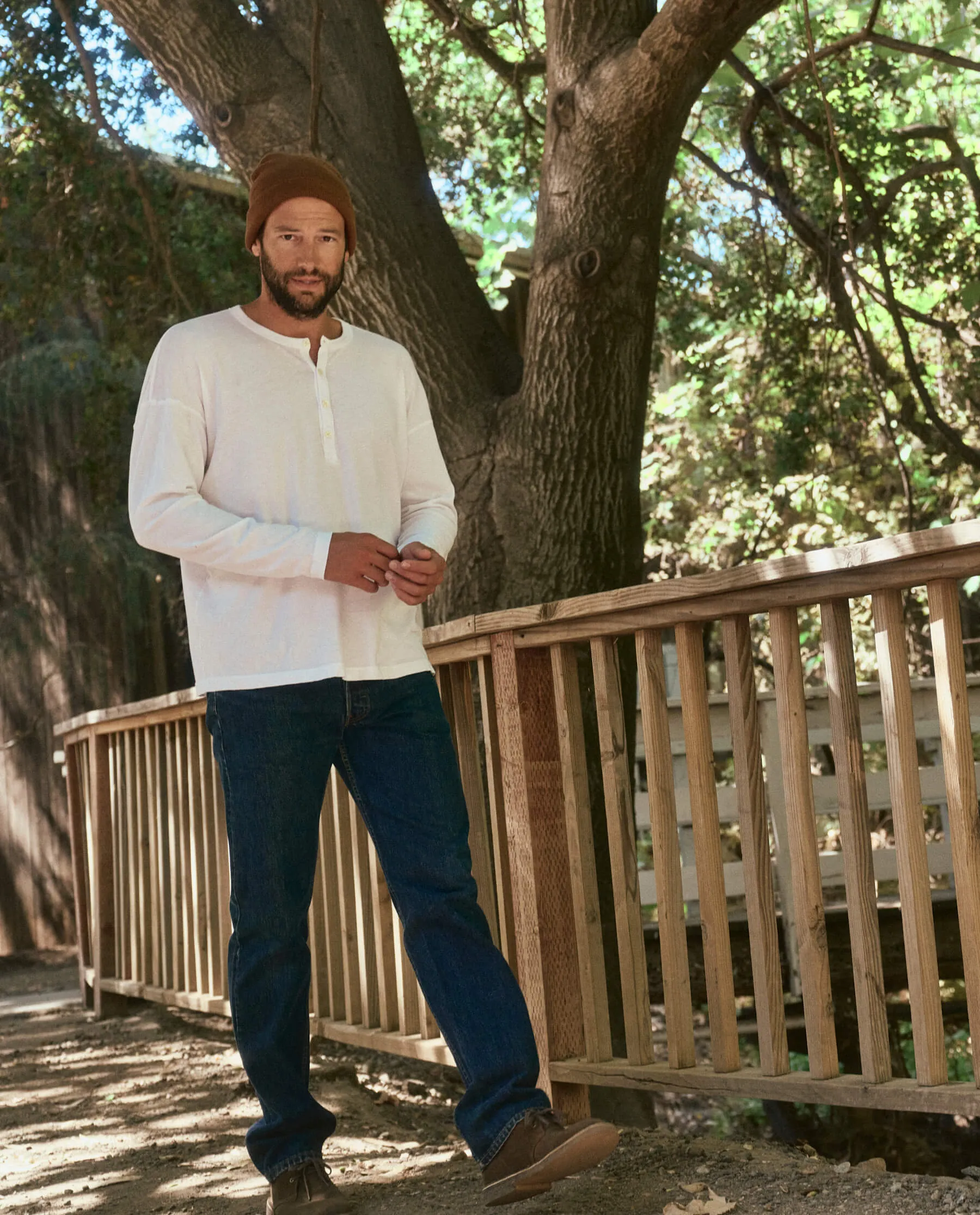 The Men's Boxy Henley. -- True White