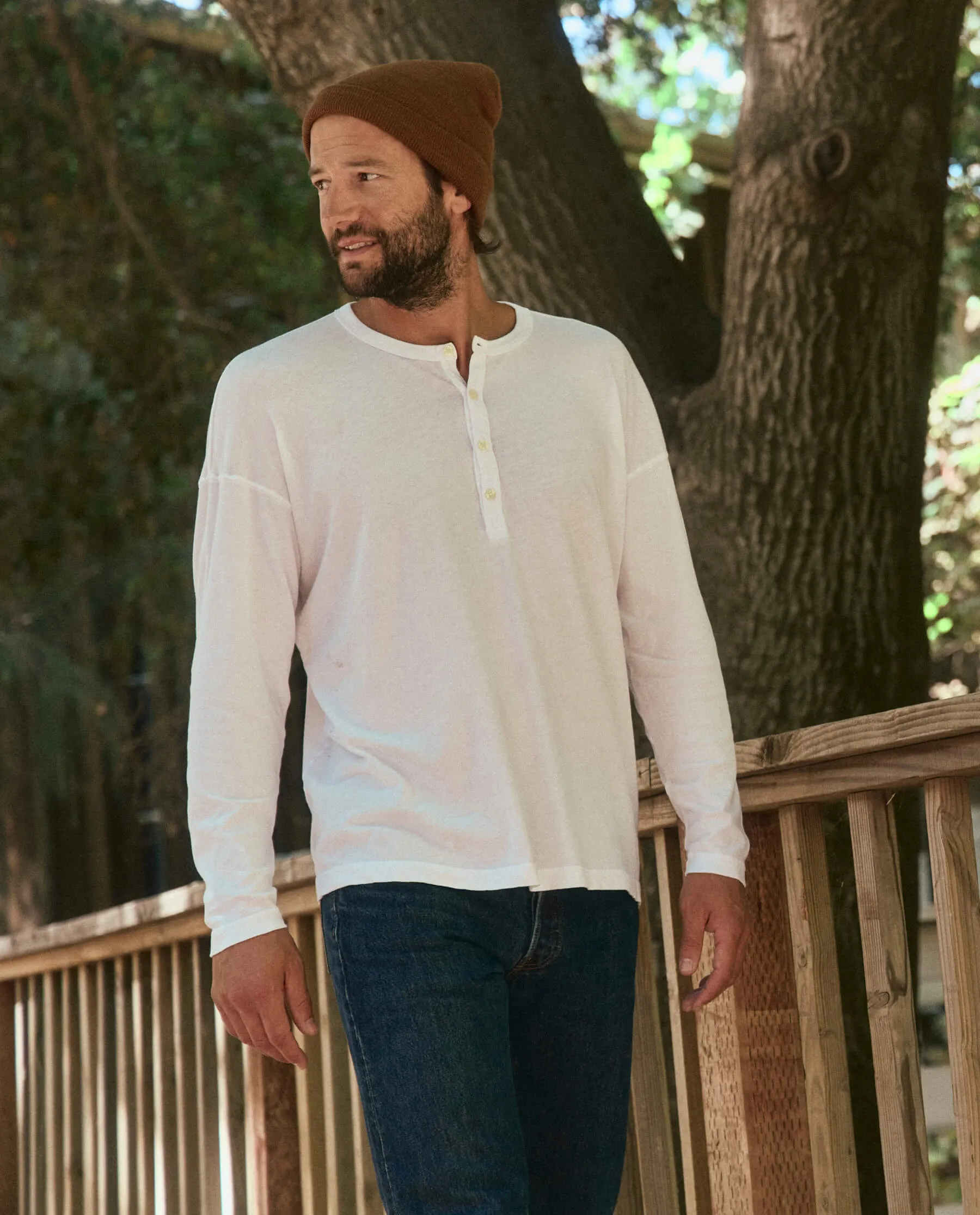 The Men's Boxy Henley. -- True White