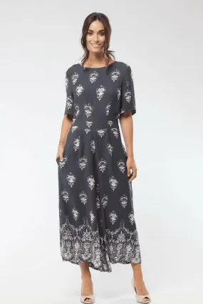 VIVIEN -Jumpsuit Grey Floral