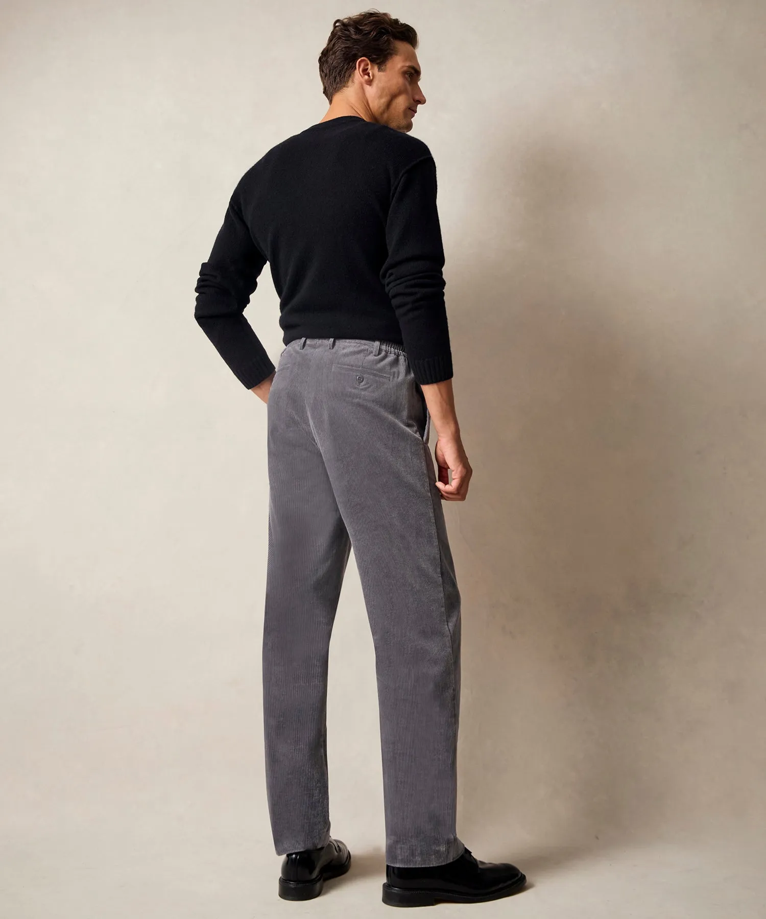 Wide Wale Corduroy Gramercy Trouser in Graystone