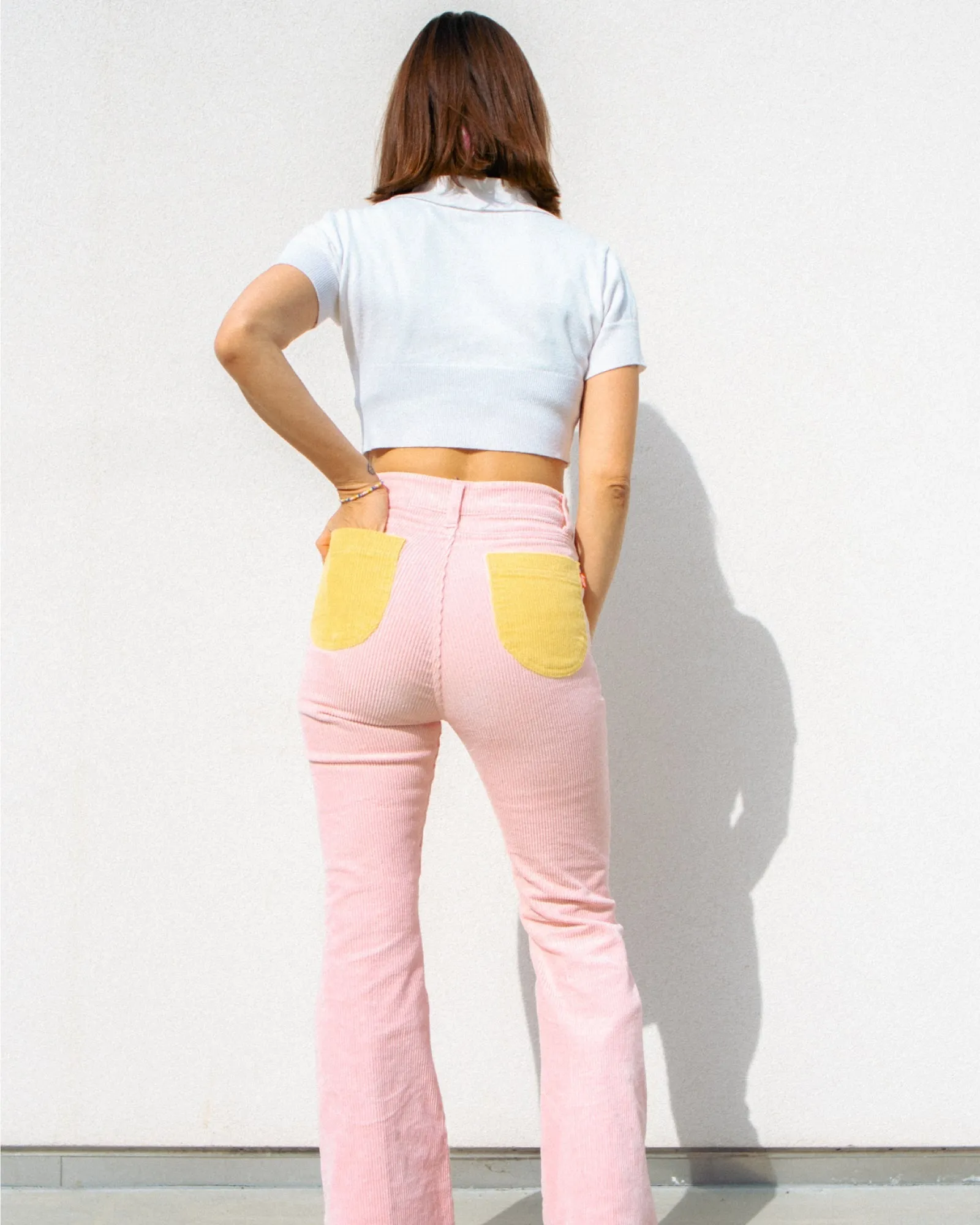 Women's Bell Bottom (Powder Pink/Yellow)