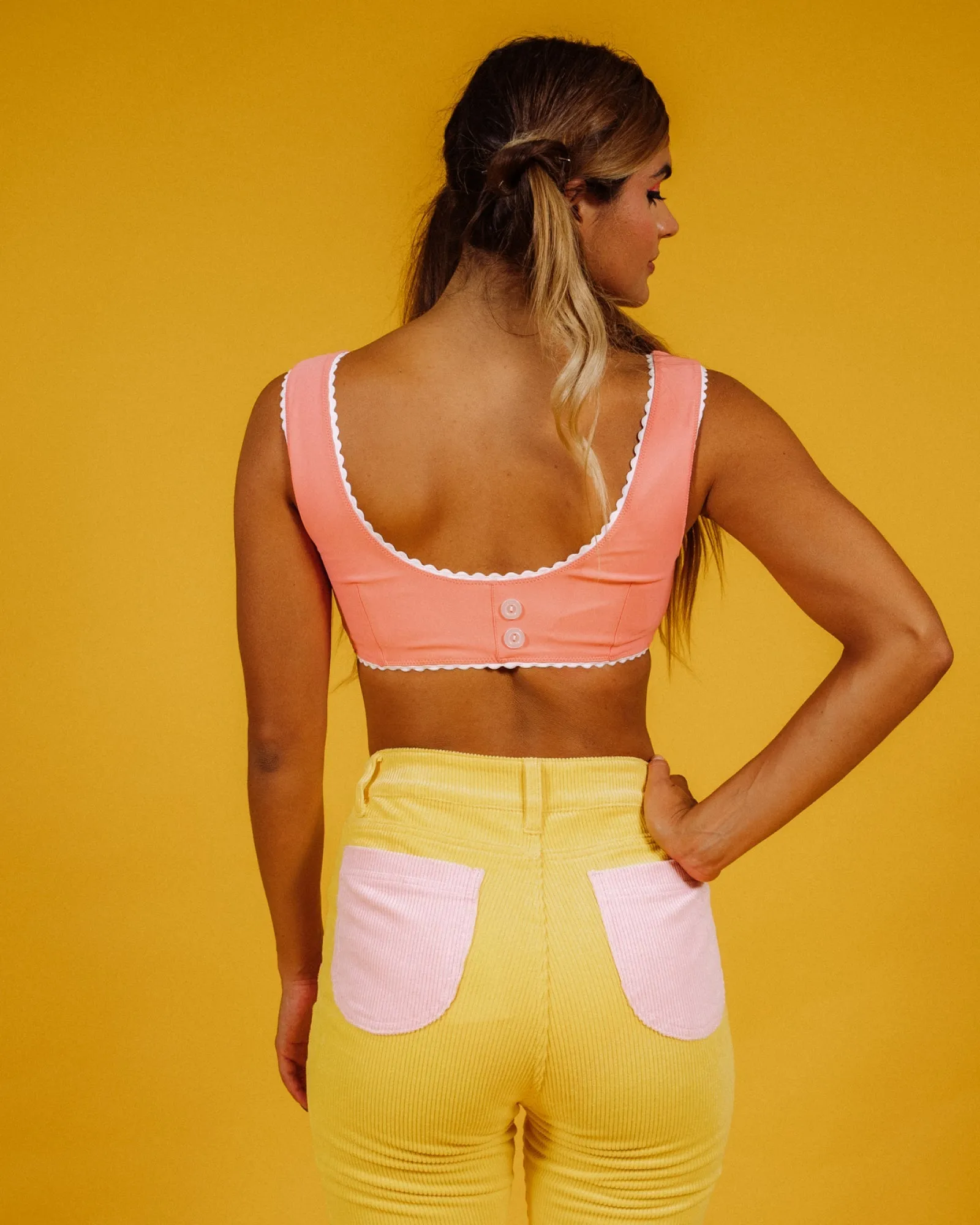 Women's Bell Bottom (Yellow/Powder Pink)