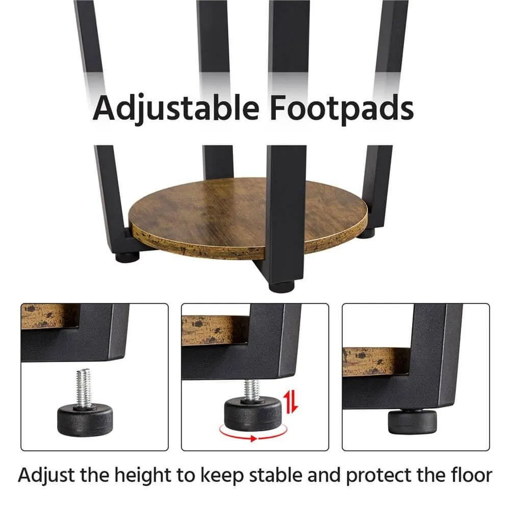 Yaheetech Industrial Round Side Table