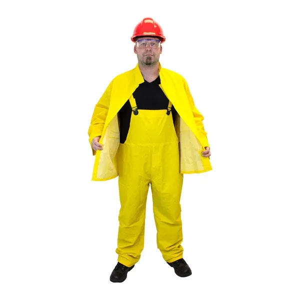 Yellow Heavy Duty Polyester Full Rain Suit (Small - 4XL) - Jacket & Bibs